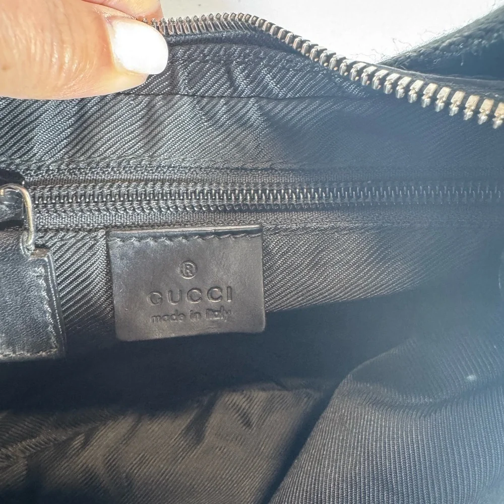 SALE Gucci Black Monogram Shoulder/Crossbody Bag